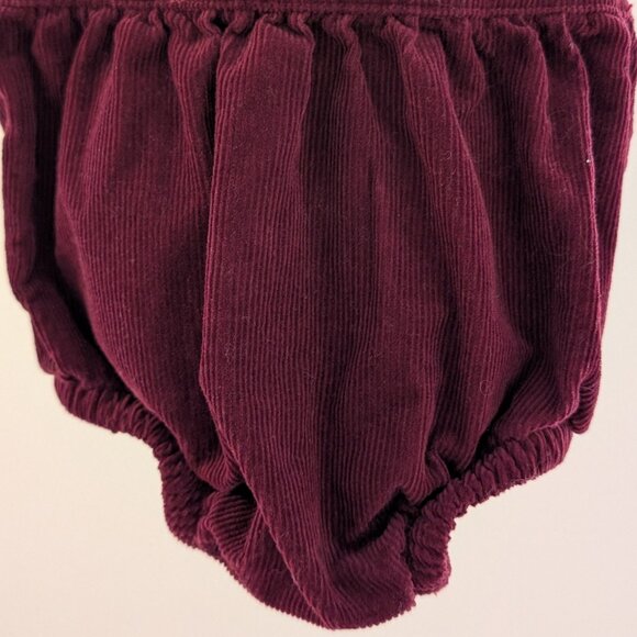2/$15 💙 Old Navy Corduroy Bubble Romper | Burgundy | 0–3M - Picture 4 of 6